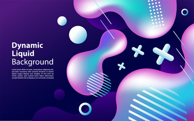 Liquid color background design. Fluid gradient shapes composition.