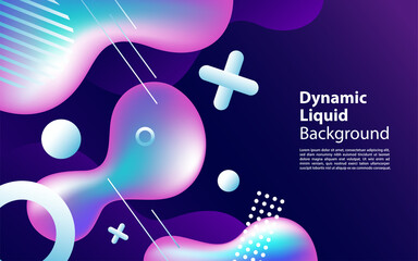 Liquid color background design. Fluid gradient shapes composition.