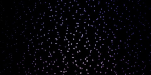 Dark Purple, Pink vector background with small and big stars. Colorful illustration with abstract gradient stars. Pattern for wrapping gifts.