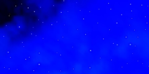 Dark BLUE vector layout with bright stars. Modern geometric abstract illustration with stars. Best design for your ad, poster, banner.