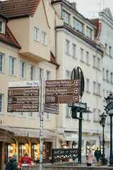 A sign on a city street