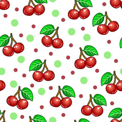 cherry vector pattern