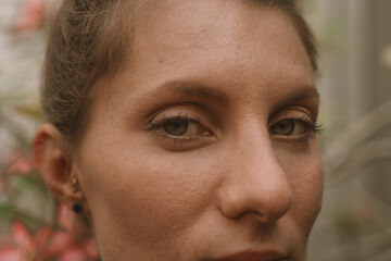 Fototapeta premium Portrait of woman with green eyes