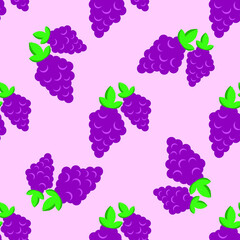 Grape fruits seamless pattern, suitable for use in fabric motifs, ornaments, backgrounds, and other graphic resources