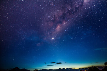 stary night with milky way in the Atacama desert in Chile #4 - obrazy, fototapety, plakaty