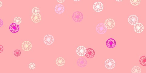 Light Pink vector pattern with spheres.