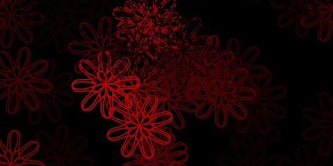 Dark Brown vector texture with memphis shapes.