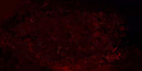 Dark red vector polygonal pattern.