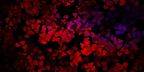 Dark pink, red vector backdrop with chaotic shapes.