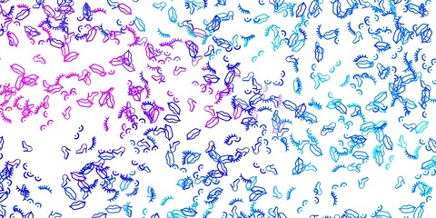 Light Pink, Blue vector background with woman symbols.