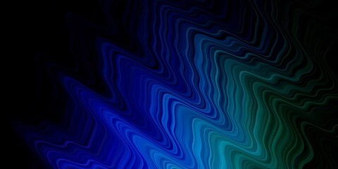 Dark Multicolor vector template with wry lines. Colorful illustration with curved lines. Pattern for ads, commercials.