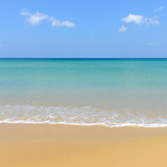 Nature scene tropical beach and blue sky