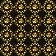 Seamless pattern, ornament with classic bronze roses, concept by modern concept for your design.