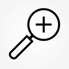 Zoom Out Icons. Vector illustration. Magnifying search icon. Flat trendy design.