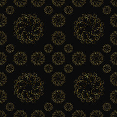 Seamless pattern, ornament with dark bronze elements, concept by modern concept for your design.
