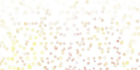 Light yellow vector abstract template with leaves.