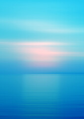 Abstract background motion blur sunset on the sea