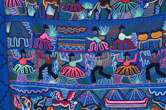 Embroidered wall hanging for sale in Toconao, Atacama Desert, Norte Grande, Chile