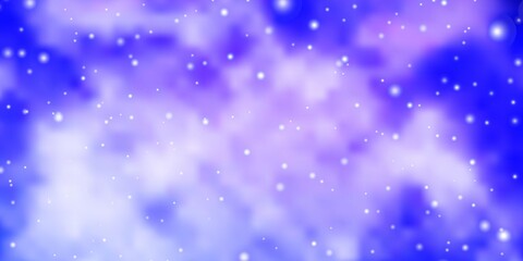 Light Purple vector background with colorful stars. Colorful illustration in abstract style with gradient stars. Design for your business promotion.