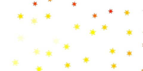 Light orange vector texture with disease symbols.
