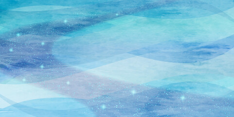 暑中見舞い　海　天の川　背景