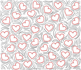 seamless pattern with hearts