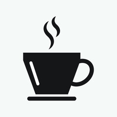 Coffee cup icon design isolated on white background