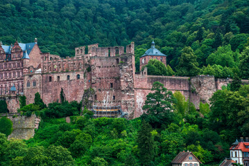 Fototapeta na wymiar Schloss Heidelberg photographed in Heidelberg, Germany. Picture made in 2009.