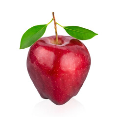 Red apple isolated on white background