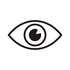 Eye icon. Vector graphic illustration. Suitable for website design, logo, app, template, and ui. 
