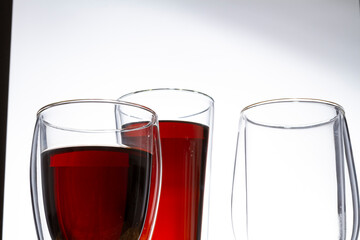 red tea in glass cup