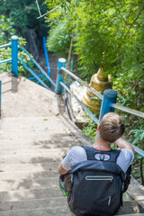 Obraz premium Krabi, Thailand - July 10, 2014 The territory of the Buddhist Tiger Temple