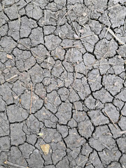 detail of a cracked earth, natural background top view