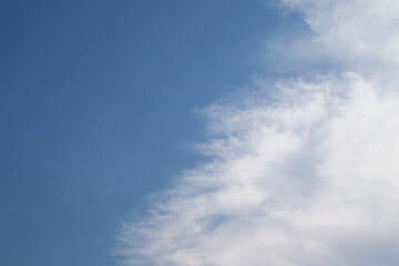 Scenery of cloudy blue sky.