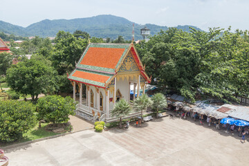 Phuket, Thailand - June 29, 2014: building at the territory of the Wat Chalong