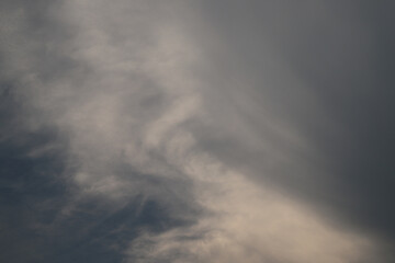 Scenery of dark white rainy cloudy sky.