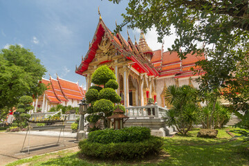 Obraz premium Phuket, Thailand - June 29, 2014: building at the territory of the Wat Chalong