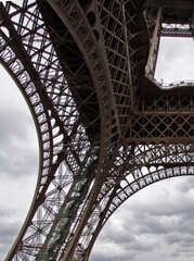 Fototapeta na wymiar Eiffel Tower close-up