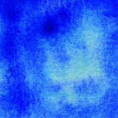 Abstract blue background, hand paint. Color splashing on the paper