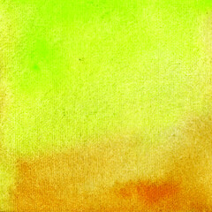 Yellow abstract watercolor background, hand paint. Color splashing on the paper
