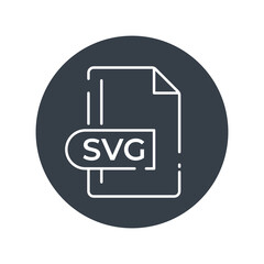 SVG File Format Icon. SVG extension filled icon.