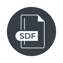 SDF File Format Icon. SDF extension filled icon.