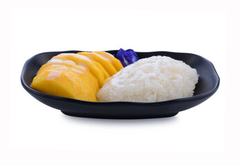 Thai dessert, Mango with sticky rice.