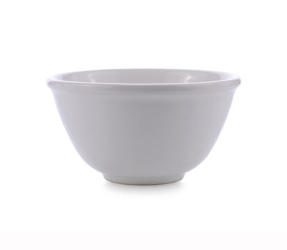paper bowl isolated on white background.
