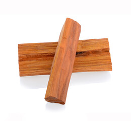 Sappan or Sappan tree, Heartwood on a white background.