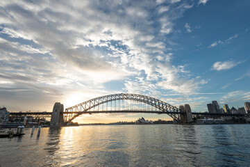 Sydney Harbour bridge with beautiful sunrise.