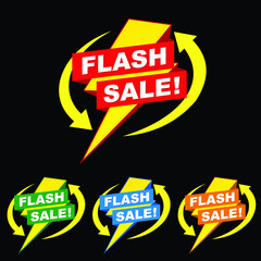 Fototapeta na wymiar Flash Sale Logo Design Template