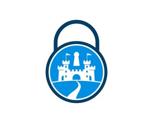 Secure padlock with fortress inside