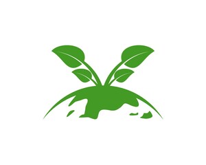 Obraz premium Planting on the green earth