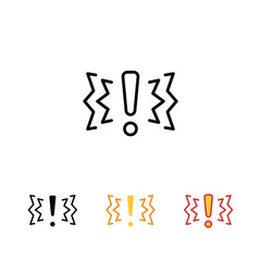 exclamation mark signal for warning symbol. hazard cautions, error notification. Alert, error, warning icon. Vector illustration. Design on white background. EPS10